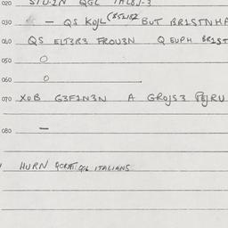 Eastern questionnaire, answ...