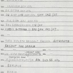 Eastern questionnaire, answ...