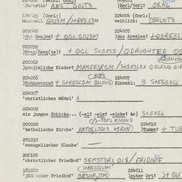 Western questionnaire, answ...