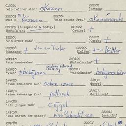 Western questionnaire, answ...