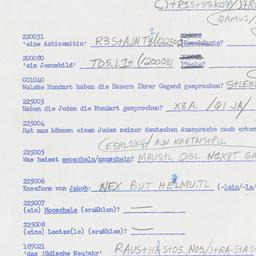 Western questionnaire, answ...