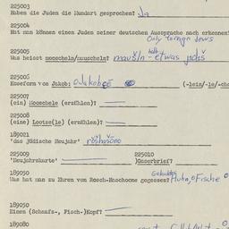 Western questionnaire, answ...
