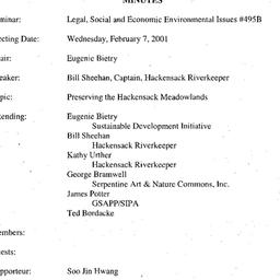 Minutes, 2001-02-07. Legal,...