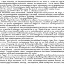 Minutes, 2001-02-14. Death,...
