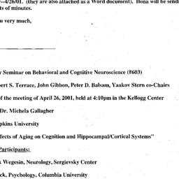 Minutes, 2001-04-26. Cognit...