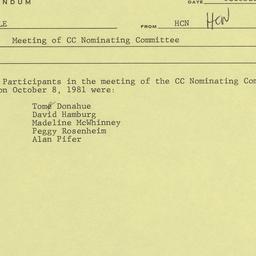 Nominating Committee