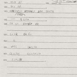 Eastern questionnaire, answ...