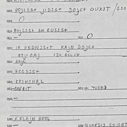 Eastern questionnaire, answ...