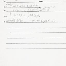 Eastern questionnaire, answ...