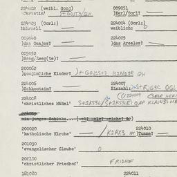 Western questionnaire, answ...