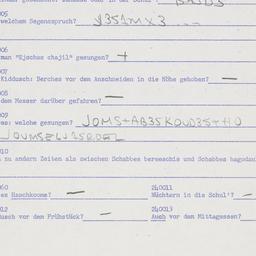 Eastern questionnaire, answ...