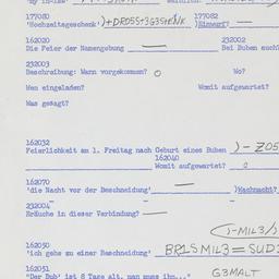 Western questionnaire, answ...