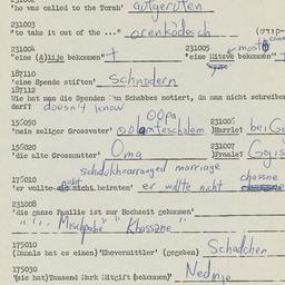 Western questionnaire, answ...