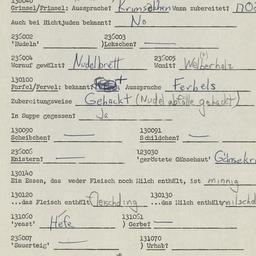 Western questionnaire, answ...