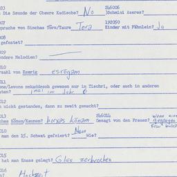 Western questionnaire, answ...