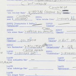 Western questionnaire, answ...