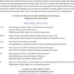 Schedules, Law and Politics...