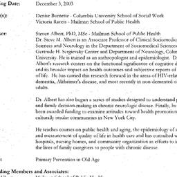 Minutes, 2003-12-03. Aging ...