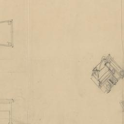 Chair, footstool elevations...