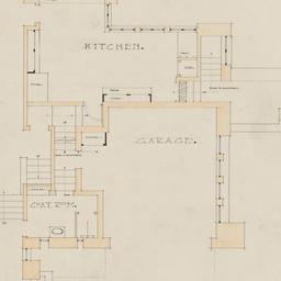 Garage, kitchen plan