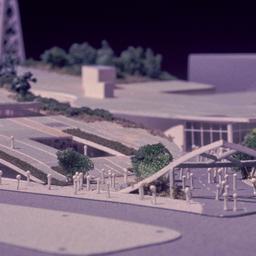 Model, detail of entrance.
