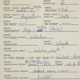 Western questionnaire, answ...