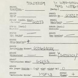 Western questionnaire, answ...