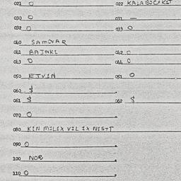 Eastern questionnaire, answ...