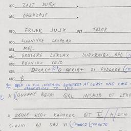 Eastern questionnaire, answ...