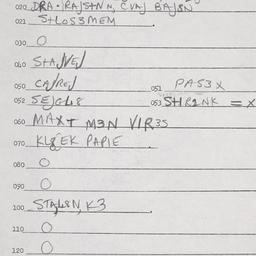 Eastern questionnaire, answ...