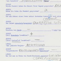Western questionnaire, answ...