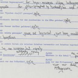 Western questionnaire, answ...