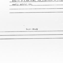 Note regarding letter from ...