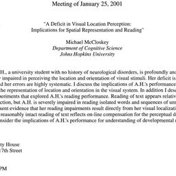 Announcements, 2001-01-25. ...