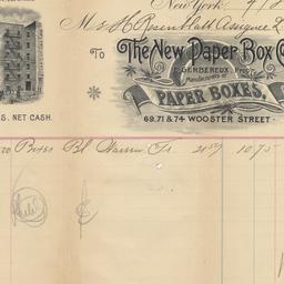 New Paper Box Co. Bill or r...
