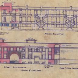 North, front, rear elevations