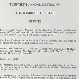 Board Meeting - 20th Annual