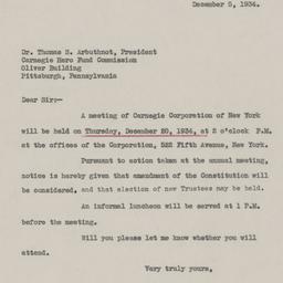 Board Meeting, 12/20/1934
