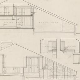 North elevation, sections