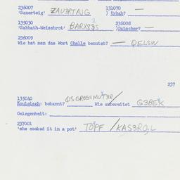 Western questionnaire, answ...