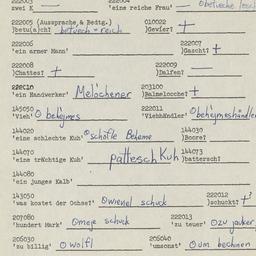 Western questionnaire, answ...