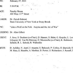 Minutes, 2001-02-27. The An...