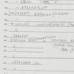 Eastern questionnaire, answ...