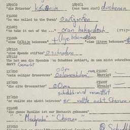 Western questionnaire, answ...