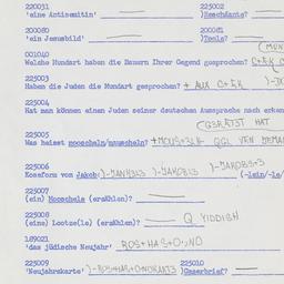 Western questionnaire, answ...