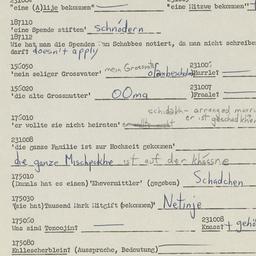 Western questionnaire, answ...