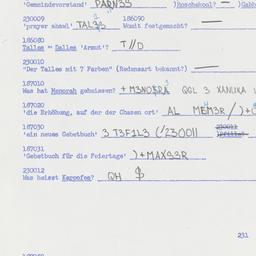 Western questionnaire, answ...