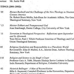 Schedules, Studies in Relig...
