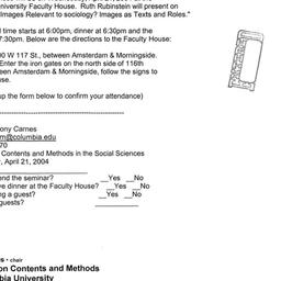 Announcements, 2004-04-14. ...
