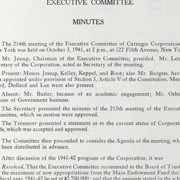 Executive Committee Meeting